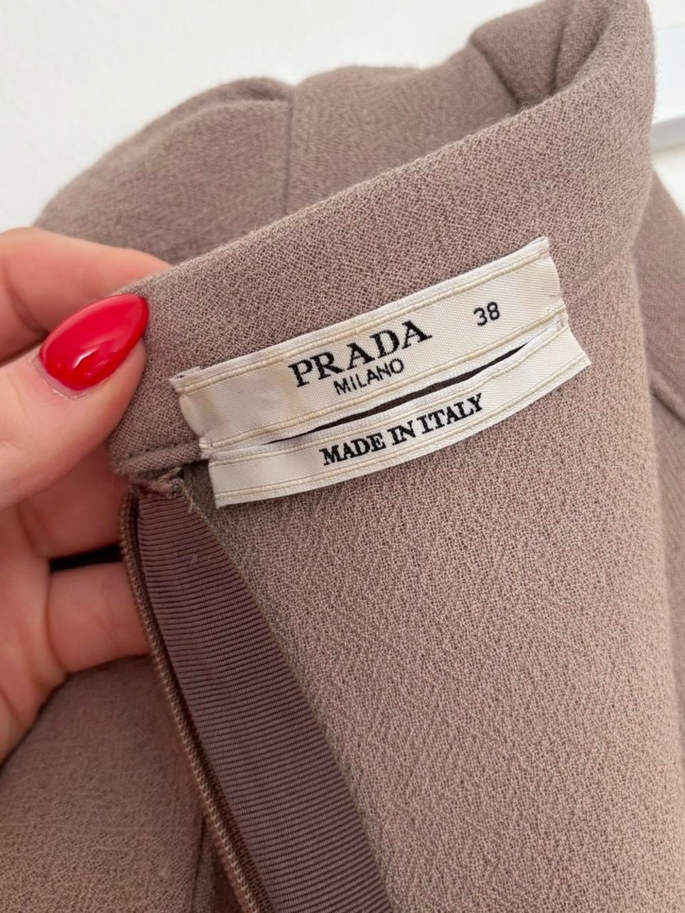 Prada Nude-Beige Wool Dress